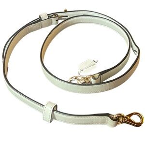 Henri Bendel White Leather Replacement Strap with Gold Hardware